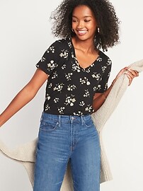 Luxe V-Neck Tee for Women | Old Navy