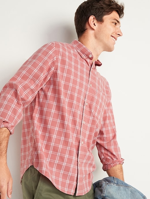 View large product image 1 of 2. Regular-Fit Built-In Flex Plaid Everyday Shirt