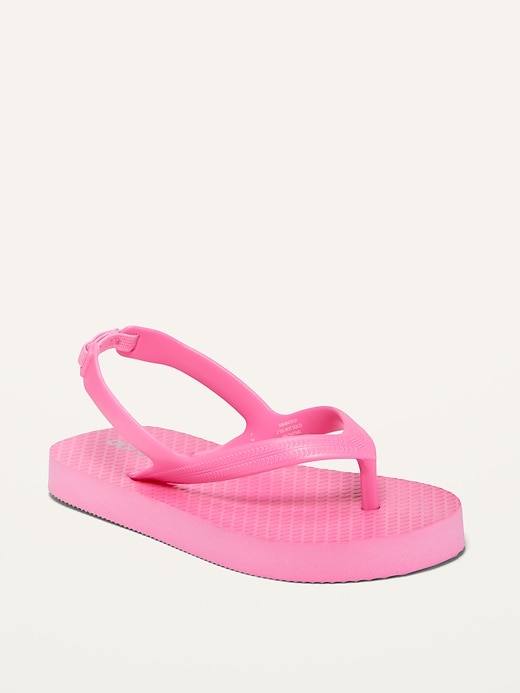 View large product image 1 of 4. Unisex Solid Flip-Flops for Toddler