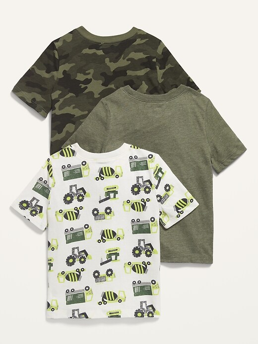 View large product image 2 of 2. Unisex Short-Sleeve Tee 3-Pack for Toddler