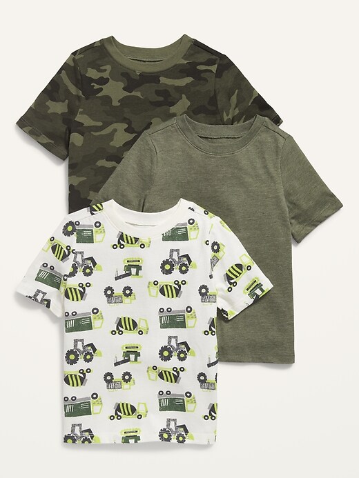 View large product image 1 of 2. Unisex Short-Sleeve Tee 3-Pack for Toddler