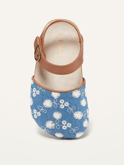 View large product image 2 of 4. Embroidered Chambray Clog Shoes for Toddler Girls