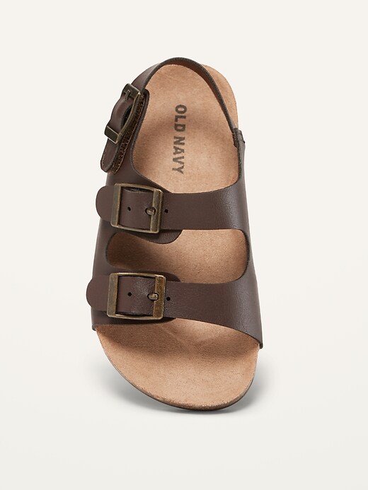 View large product image 2 of 4. Faux-Leather Double-Buckle Sandals for Toddler