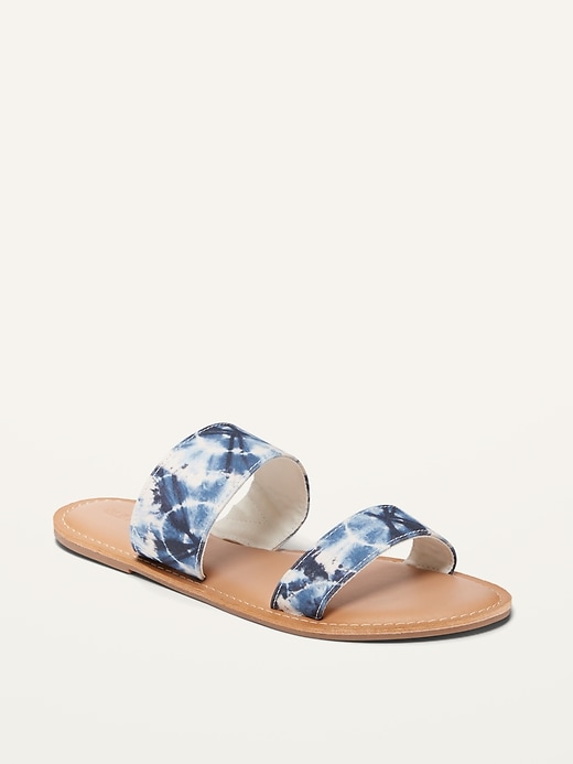 Image number 1 showing, Tie-Dyed Double-Strap Sandals