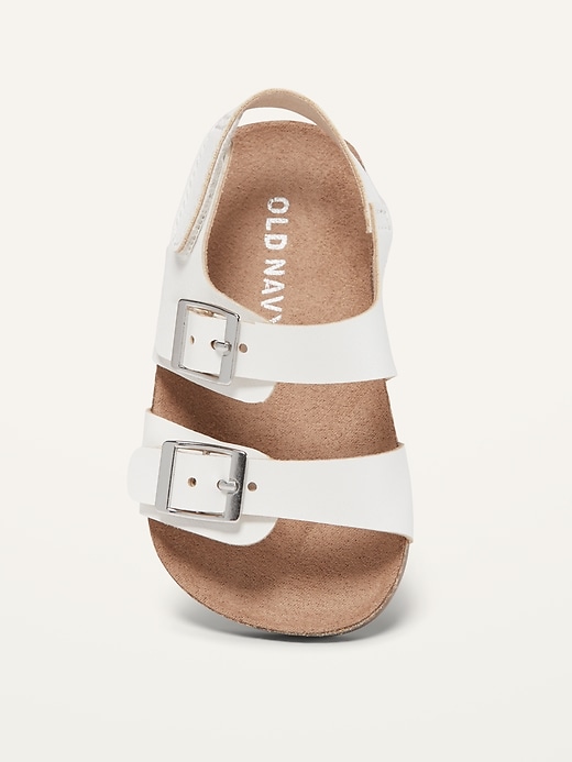 View large product image 2 of 4. Faux-Leather Double-Buckle Sandals for Baby
