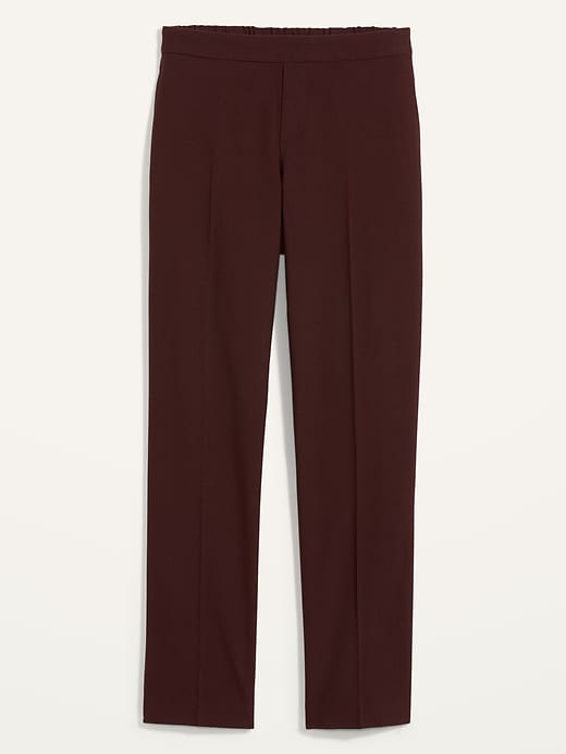 View large product image 1 of 1. Mid-Rise Pull-On Straight Full-Length Pants
