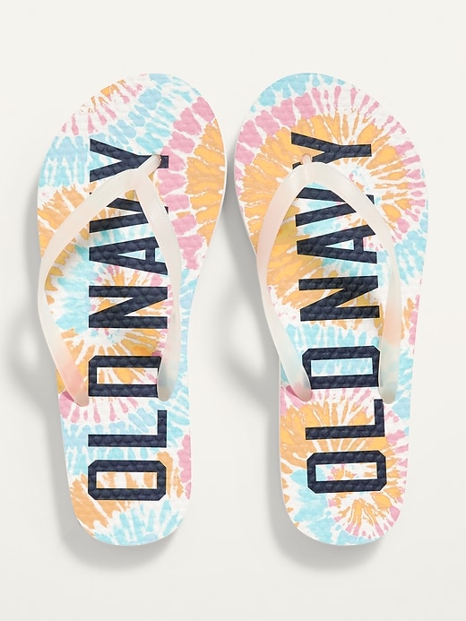 View large product image 1 of 1. Gender-Neutral Logo-Graphic Flip-Flop Sandals for Kids