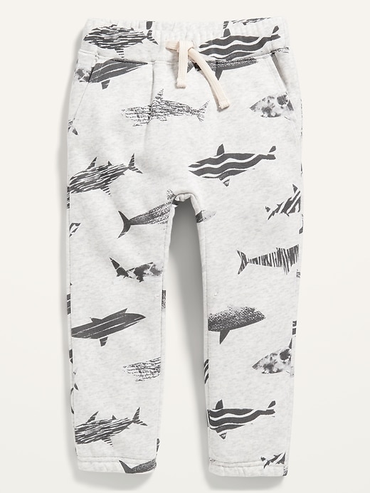 View large product image 1 of 2. Unisex Shark-Print U-Shaped Sweatpants for Toddler