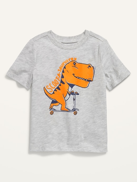 View large product image 1 of 2. Unisex Short-Sleeve Dino-Graphic Tee for Toddler