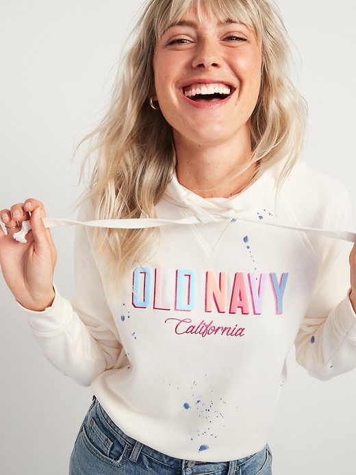 Old Navy Logo-Graphic Pullover Hoodie for Women - 608370092000