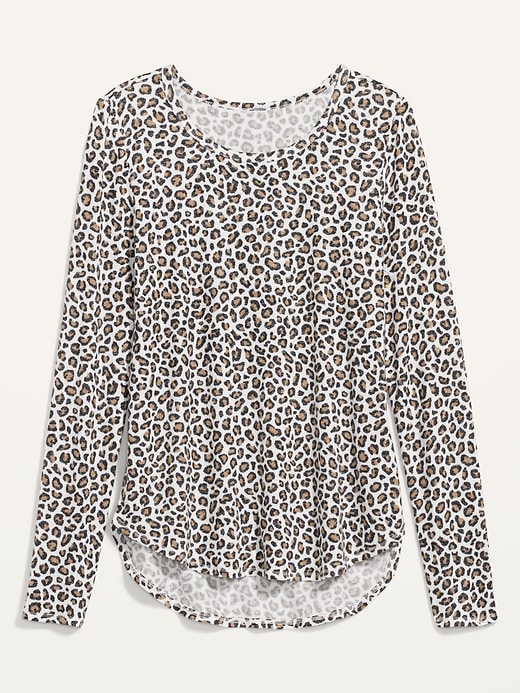 Image number 4 showing, Patterned Plush-Knit Long-Sleeve Tee