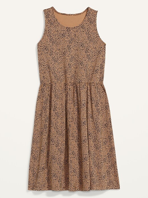 Image number 4 showing, Cheetah-Print Jersey Sleeveless Drop-Waist Swing Dress for Women