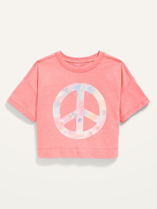 View large product image 1 of 1. Cropped Vintage Graphic Tee for Girls