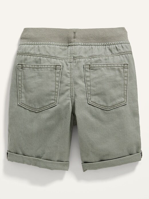 View large product image 2 of 2. Karate Built-In Tough Rib-Waist Twill Shorts for Toddler Boys