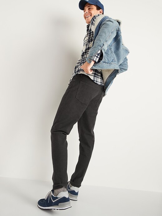 Image number 2 showing, Relaxed Slim Taper Built-In Flex Textured Twill Jeans