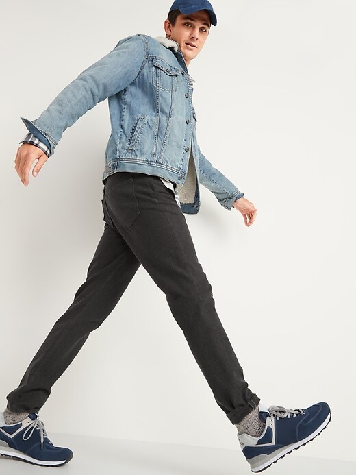 Image number 3 showing, Relaxed Slim Taper Built-In Flex Textured Twill Jeans
