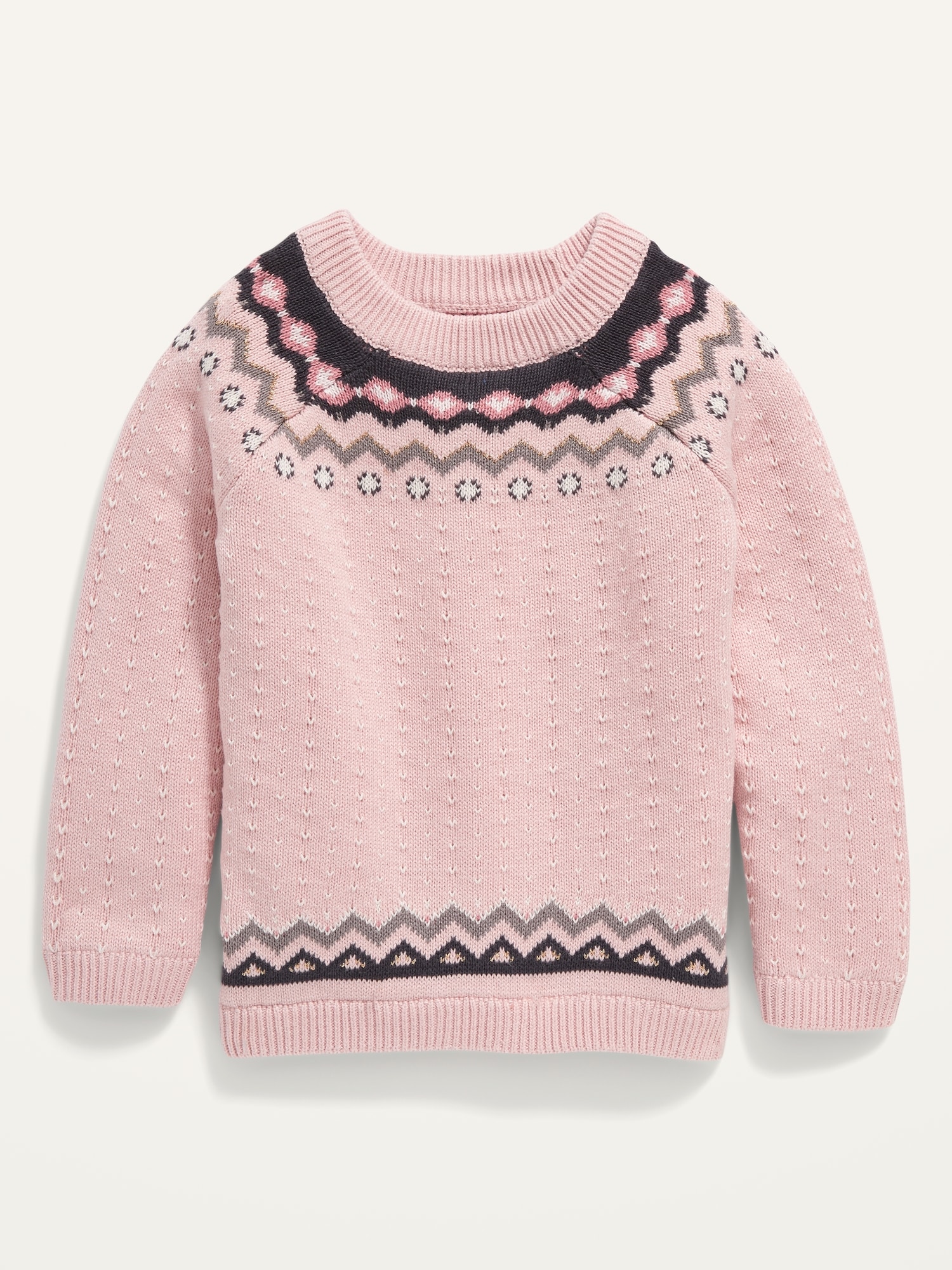 Fair Isle Raglan Pullover Sweater for Toddler Girls | Old Navy