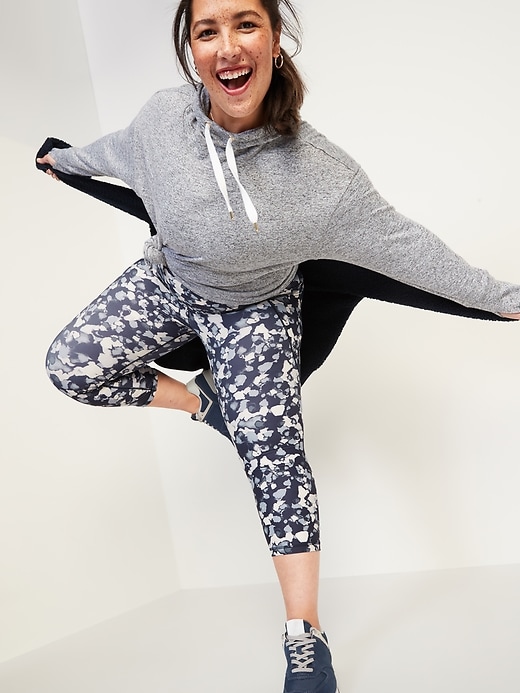 Image number 3 showing, High-Waisted PowerSoft Cropped Plus-Size Leggings