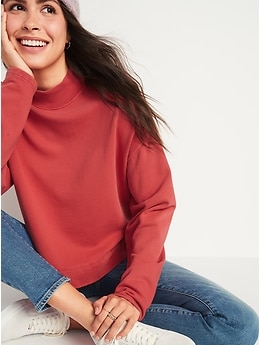 Oversized mock neck discount sweatshirt