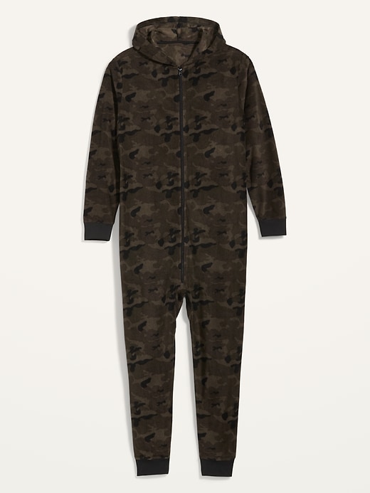 View large product image 2 of 2. Patterned Micro Performance Fleece One-Piece Pajamas