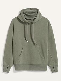 Oversized Rib-Knit Funnel-Neck Pullover Hoodie for Women | Old Navy