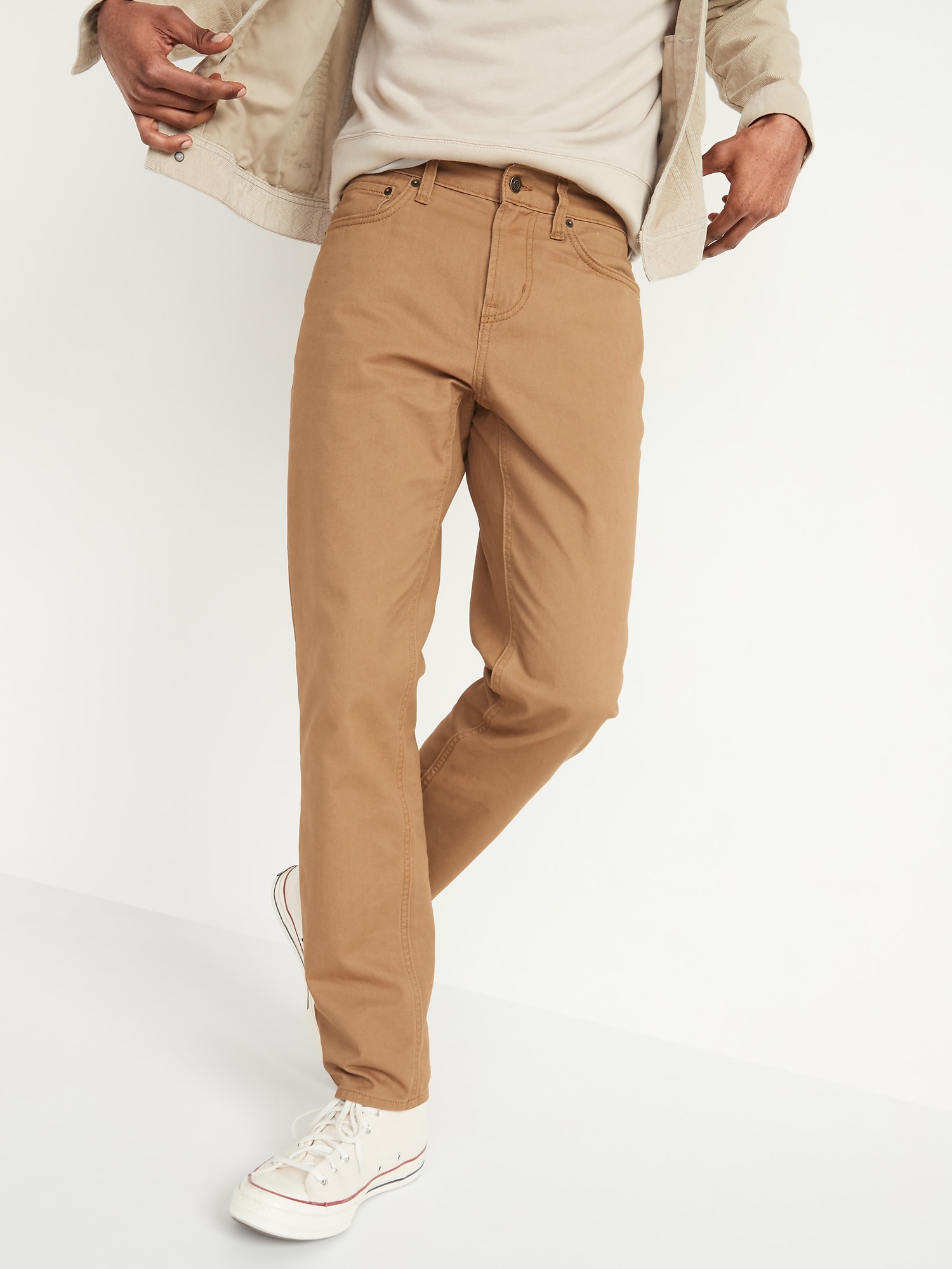 Athletic Taper Non-Stretch Twill Five-Pocket Pants for Men