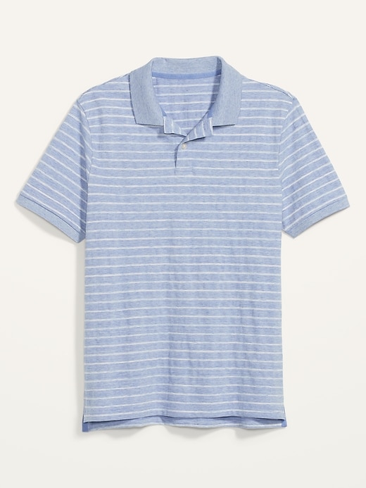 Image number 4 showing, Moisture-Wicking Striped Pique Pro Polo