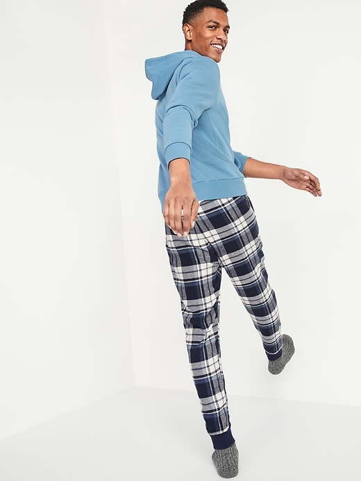 View large product image 2 of 3. Patterned Flannel Jogger Pajama Pants