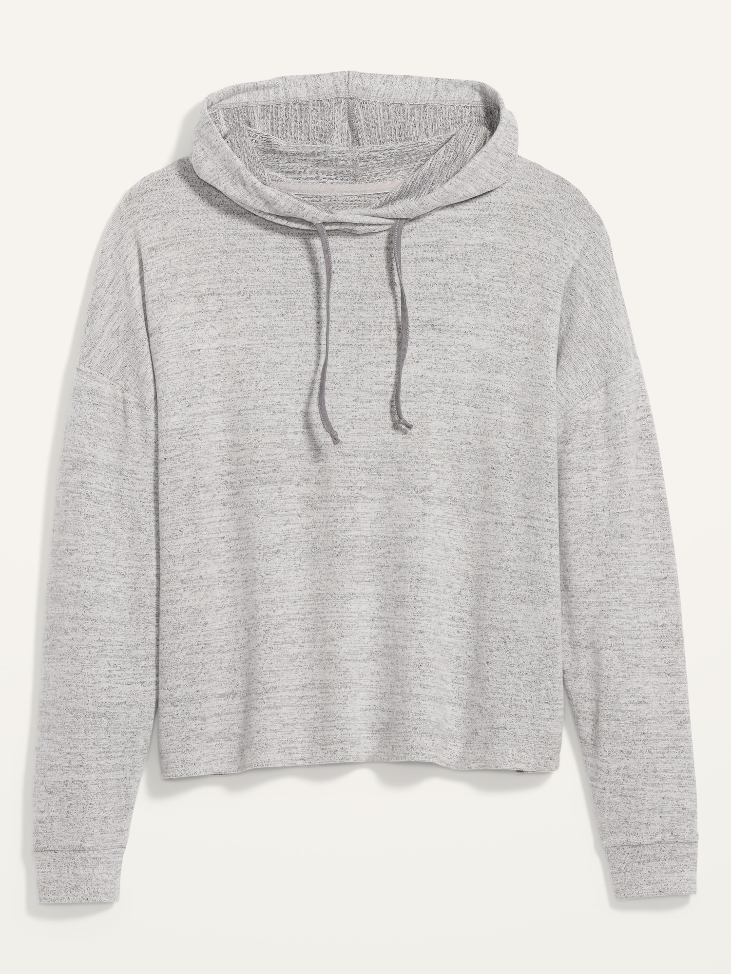 Soft-Brushed Plush-Knit Pullover Lounge Hoodie for Women | Old Navy