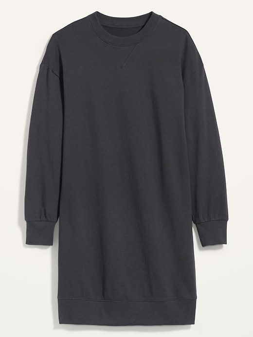View large product image 2 of 2. Garment-Dyed Sweatshirt Shift Dress for Women