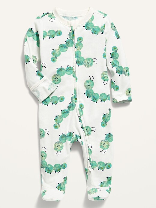 View large product image 1 of 1. Unisex Printed Sleep & Play One-Piece for Baby