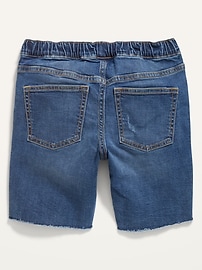 View large product image 3 of 3. Karate Built-In Flex Max Ripped Jean Jogger Pull-On Shorts For Boys