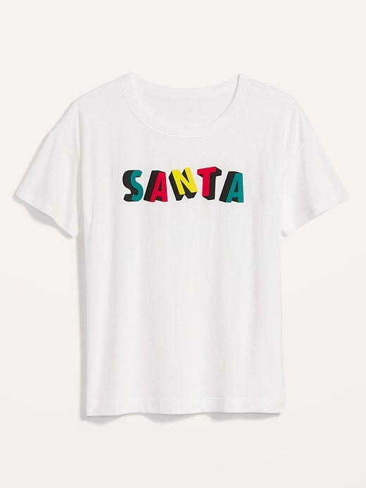 View large product image 2 of 2. Loose-Fit Christmas Graphic Easy Tee