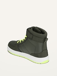 View large product image 3 of 3. Secure-Close Color-Blocked High Tops For Boys