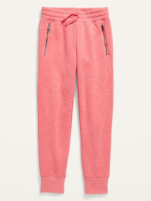 View large product image 1 of 2. Mid-Rise French Terry Zip-Pocket Street Jogger Sweatpants for Girls