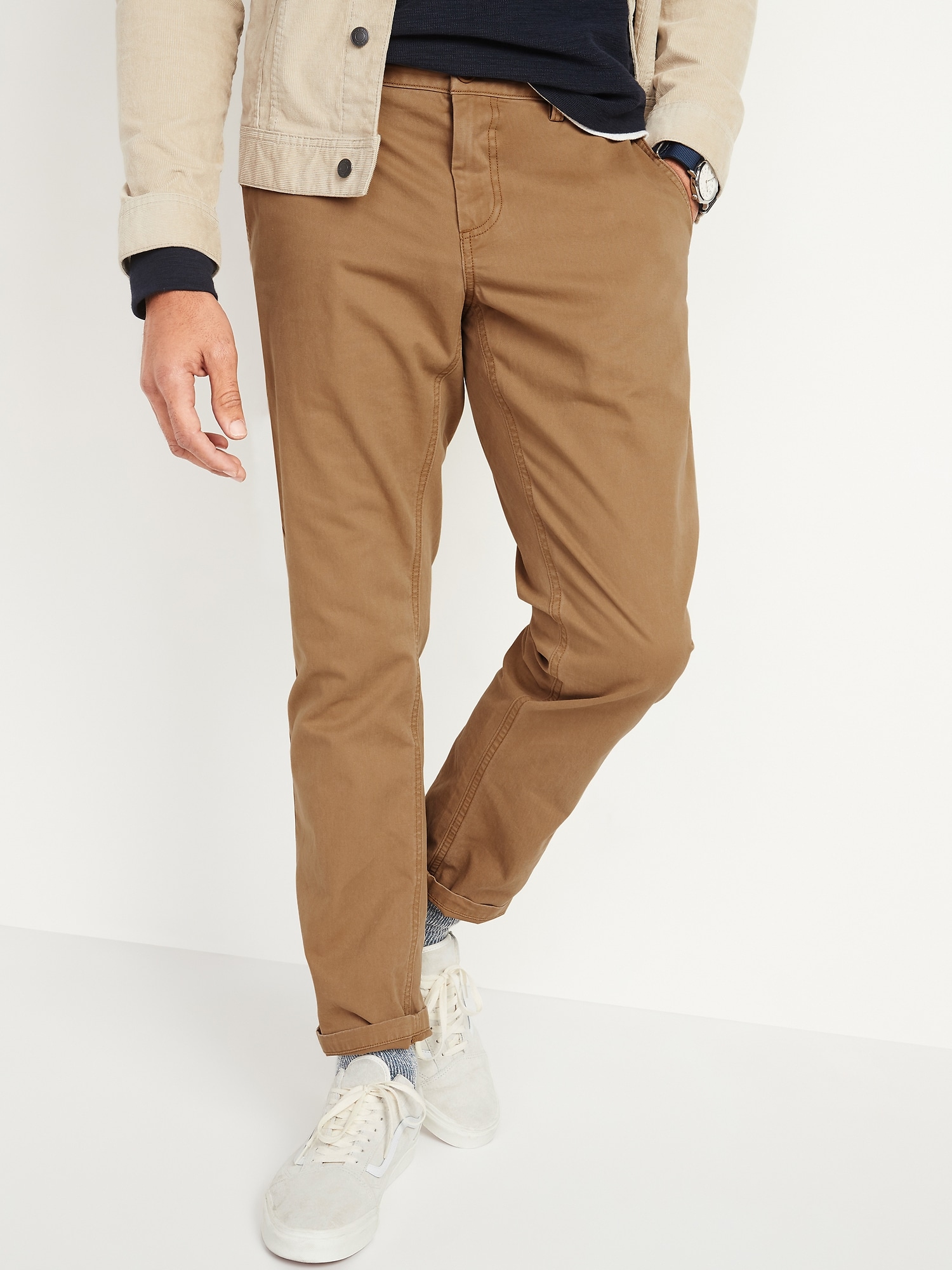 Athletic Taper Lived-In Khaki Non-Stretch Pants for Men