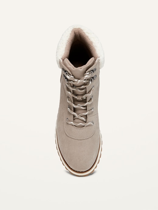 Image number 2 showing, Water-Repellent Faux-Suede Hiking Boots
