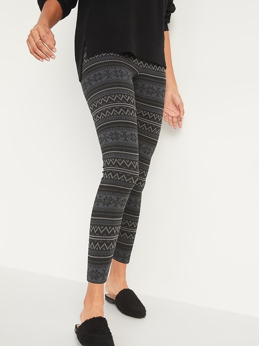 View large product image 1 of 1. High-Waisted Printed Leggings For Women