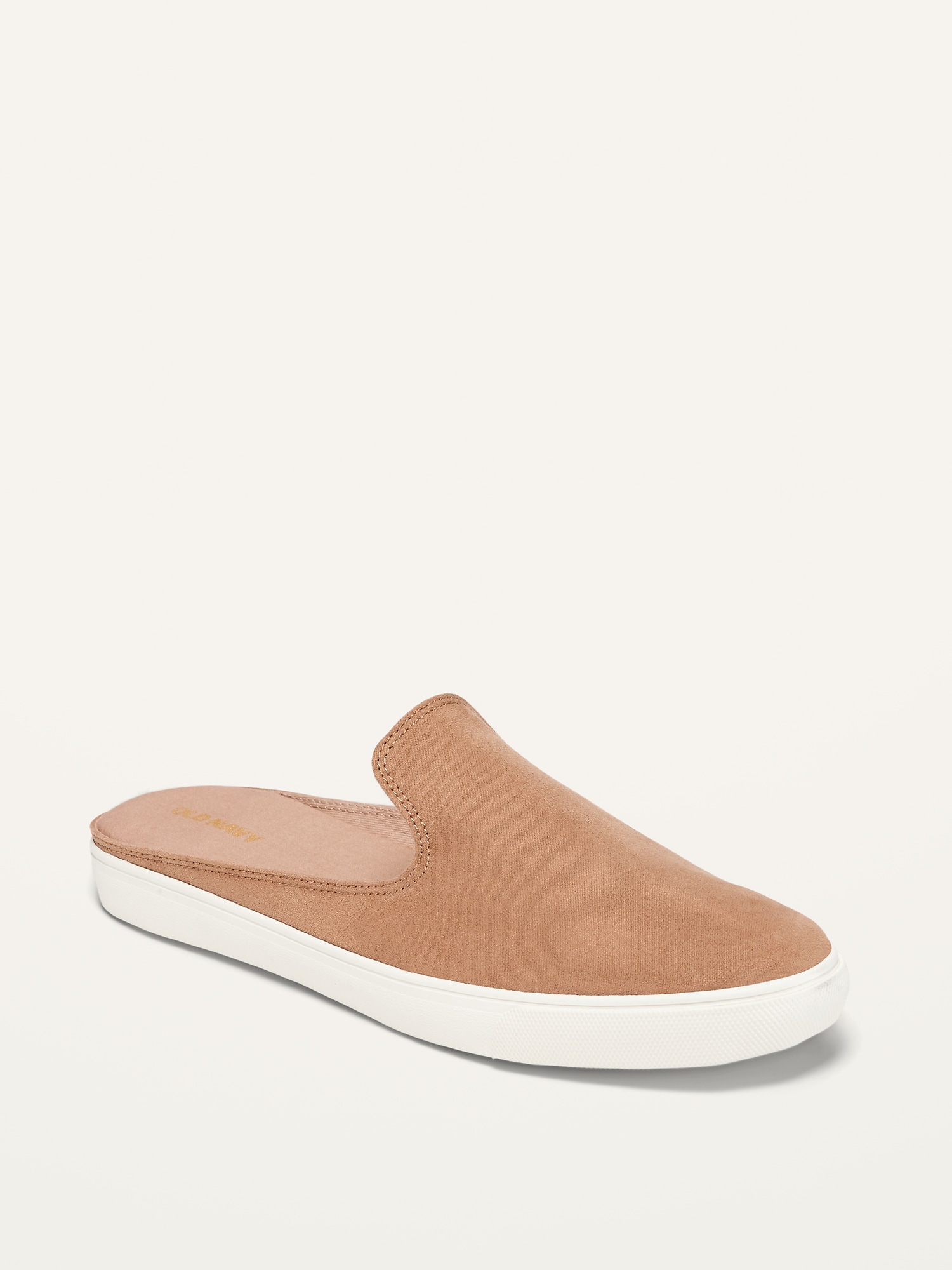 Water-Repellent Faux-Suede Mule Sneakers for Women