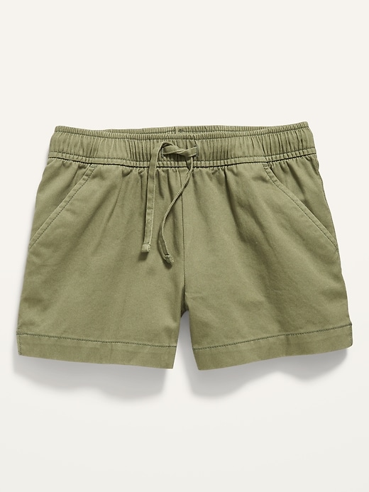 View large product image 1 of 1. Twill Drawstring Shorts for Girls