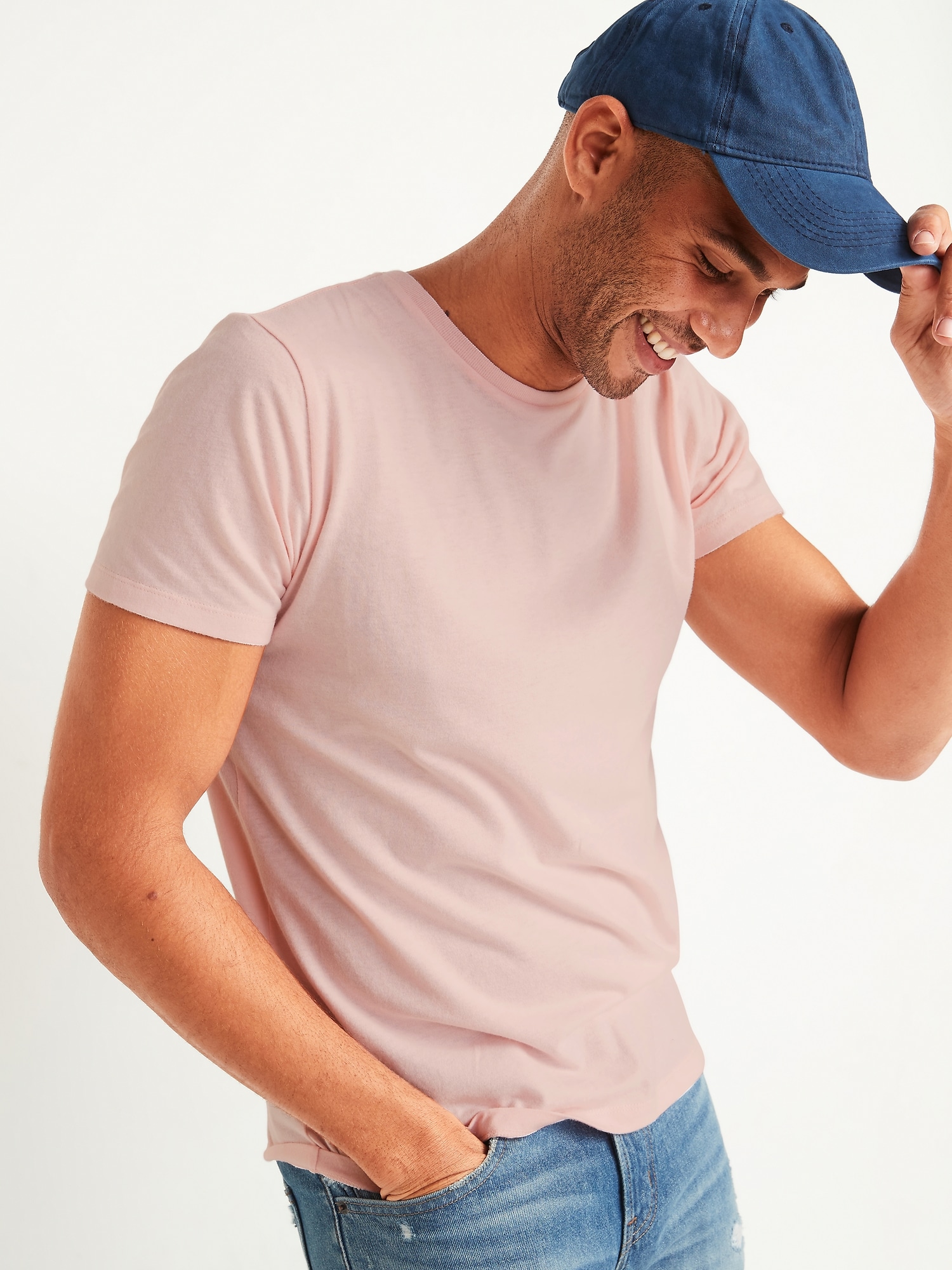 Soft-Washed Crew-Neck Short-Sleeve Tee for Men
