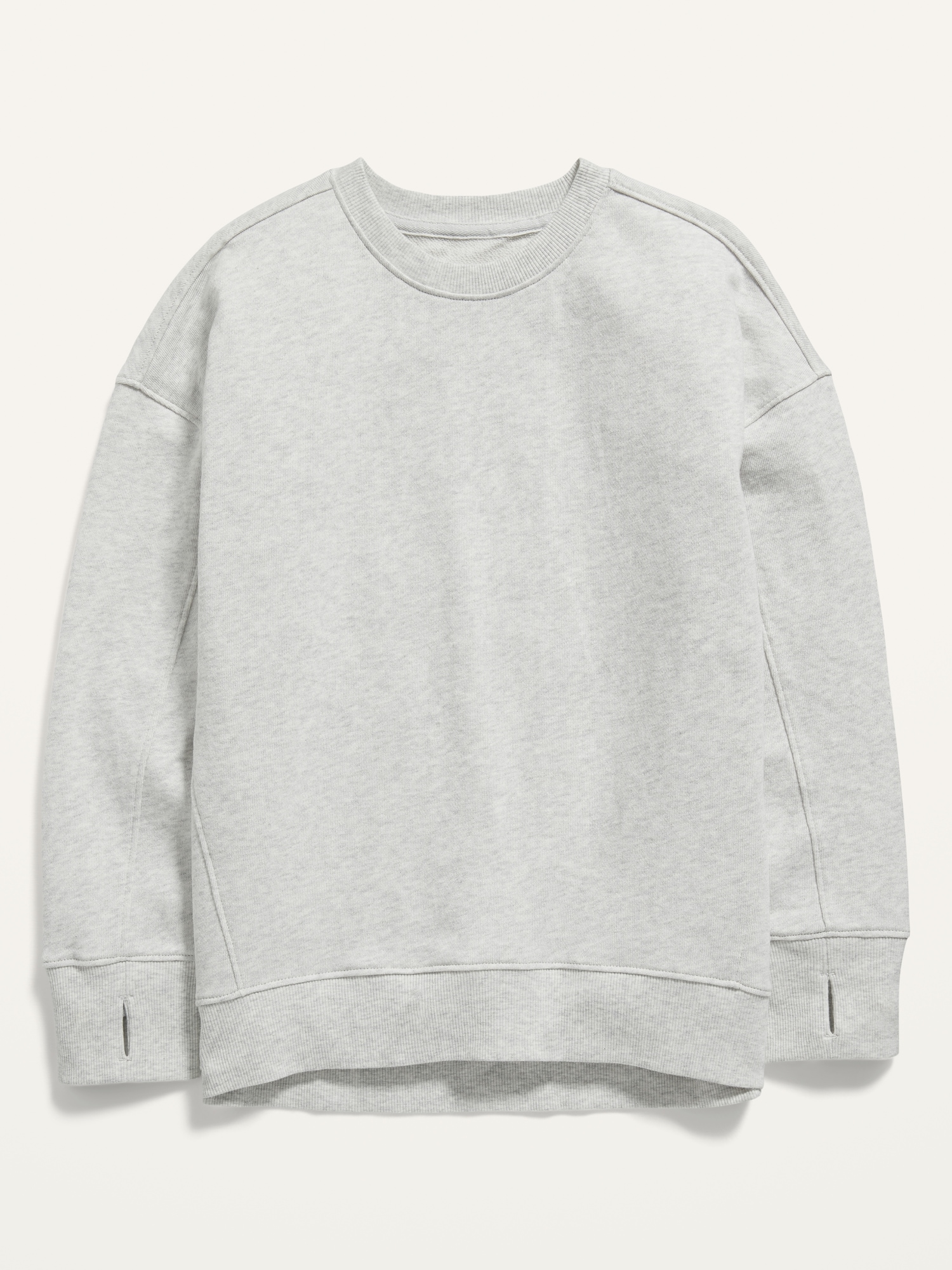 Oversized French Terry Hi-Lo Pullover Sweatshirt for Girls
