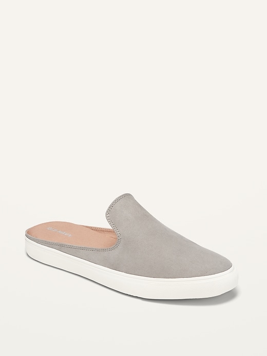View large product image 1 of 1. Water-Repellent Faux-Suede Mule Sneakers