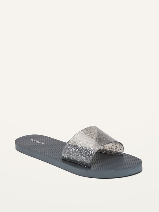 View large product image 1 of 1. Sugarcane-Blend Jelly Slide Flip-Flop Sandals (Partially Plant-Based)