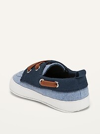 View large product image 3 of 4. Color-Blocked Canvas Boat Shoes for Baby