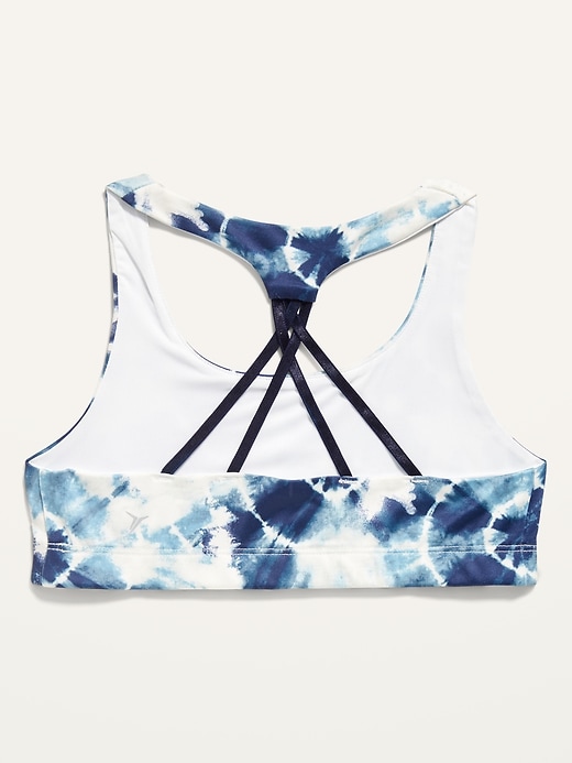 View large product image 2 of 2. Go-Dry Printed Strappy Sports Bra for Girls
