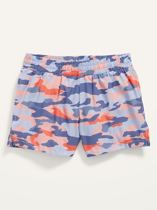View large product image 1 of 1. Go-Dry Cool Printed Dolphin-Hem Run Shorts for Girls