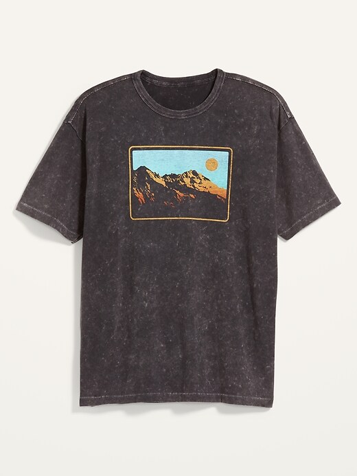 View large product image 1 of 1. Vintage Mineral-Dyed Gender-Neutral Graphic T-Shirt for Adults