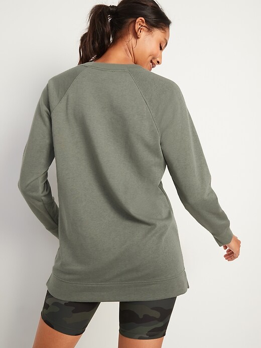 Loose-Fit French-Terry Crew-Neck Tunic for Women | Old Navy