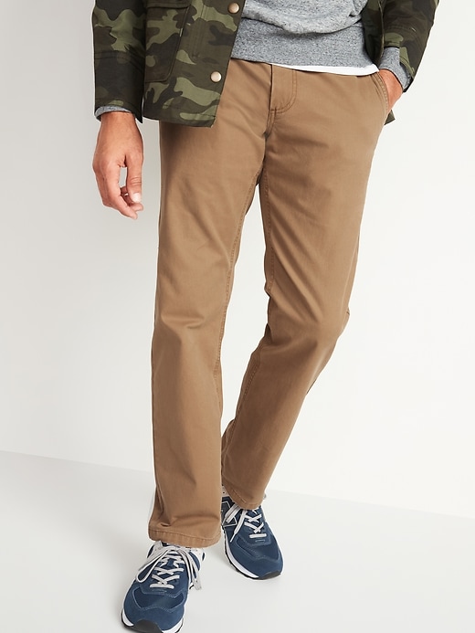View large product image 1 of 3. Loose Lived-In Khaki Non-Stretch Pants